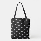 Elegante schwarze und weiße Blätter   Tasche (Rückseite)