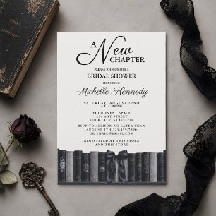 Elegante schwarze und weiße Bridal Shower 'Ein neu Einladung