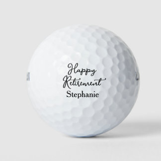 Elegante schwarze und weiße glückliche Ruhestandsf Golfball