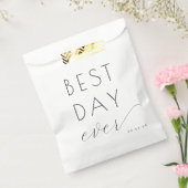 Elegante schwarze und weiße Hochzeit-Gastgeschenkt Geschenktütchen (Versiegelt)