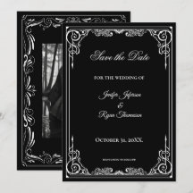 Elegante schwarze und weiße Hochzeit - Rettet das