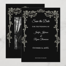 Elegante schwarze und weiße Hochzeit - Save-the-Da