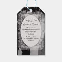 Elegante schwarze und weiße Hochzeitseinladung