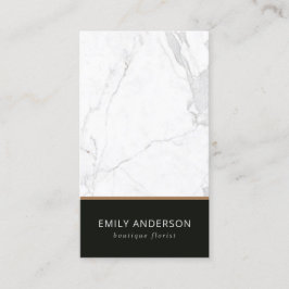 ELEGANTE SCHWARZE UND WEISSE MARBLE-TEXTURE BERUFL VISITENKARTE