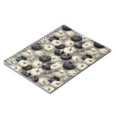 Elegante schwarze und weiße Pumpkins Notizblock (Linke Seite)