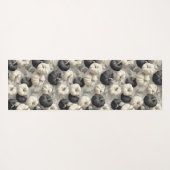Elegante schwarze und weiße Pumpkins Yogamatte (Rückseite (Horizontal))