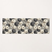 Elegante schwarze und weiße Pumpkins Yogamatte (Vorderseite (Horizontal))
