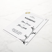 ELEGANTE SCHWARZE UND WEISSE SCHWARZKARTE FOLIENEINLADUNG (Gedreht)