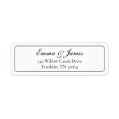 Elegante schwarze und weiße Skript-Hochzeit (Vorne)