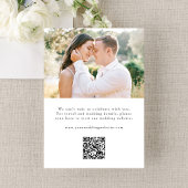 Elegante schwarze verzierte Rahmen 2 Foto QR-Code  Save The Date