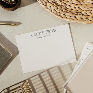 Elegante Schwarze Vintag Art Deco Personalisierter Mitteilungskarte