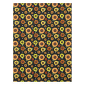 Elegante Schwarze Vintage Blüten Polka Dots Tischdecke (Vorderseite)