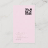 Elegante Schwarze Visitenkarte mit QR-Code (Rückseite)