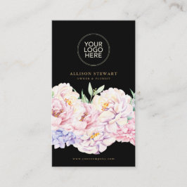 Elegante Schwarze Visitenkarte mit QR-Code