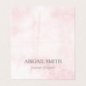 Elegante, schwarze Wasserfarbe Faltkarte Visitenkarten (Außenseite Aufgefaltet)