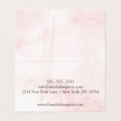 Elegante, schwarze Wasserfarbe Faltkarte Visitenkarten (Innenseite Aufgefaltet)