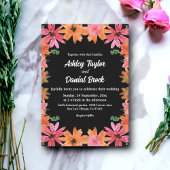 Elegante Schwarze Wasserfarben Rose fallen blutige Einladung