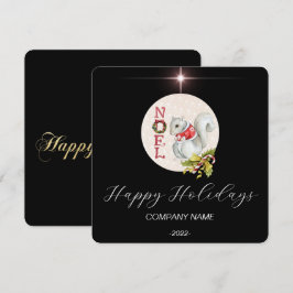 Elegante Schwarze Wasserfarbenreise-Karte Feiertagskarte