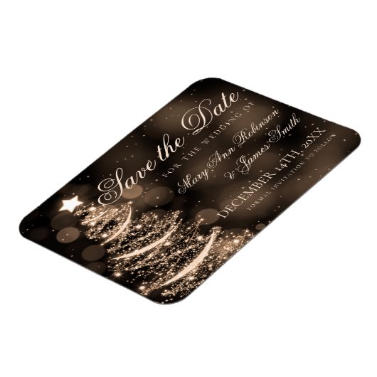 Elegante Schwarze Weihnachtsfeiern retten das Datu Magnet (Linke Seite)