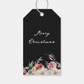 Elegante schwarze Weihnachtsgeschenke Tags Geschenkanhänger (Rückseite)