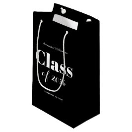Elegante schwarze weiße Abschlussfeier anpassbar Kleine Geschenktüte
