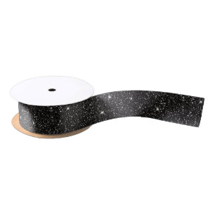 Elegante schwarze weiße abstrakte Hochzeit Satinband