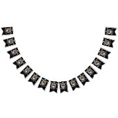 Elegante schwarze, weiße Foto Graduation Cap, Dipl Wimpelkette (Alle)