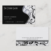 Elegante schwarze Wirble Visitenkarte (Vorne/Hinten)