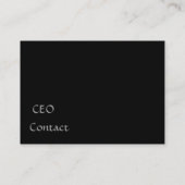 ELEGANTE SCHWARZER DIAMANT-IMITAT Geschäfts-Karte Visitenkarte (Rückseite)