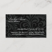 Elegante Schwarzweiss-Visitenkarten Visitenkarte (Rückseite)