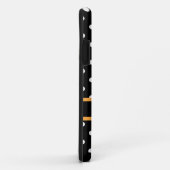 Elegante schwarzweiße Polka-Punkte Case-Mate iPhone Hülle (Hinten/Rechts)