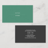 Elegante Schwarzwurz 2 Visitenkarte (Vorne/Hinten)