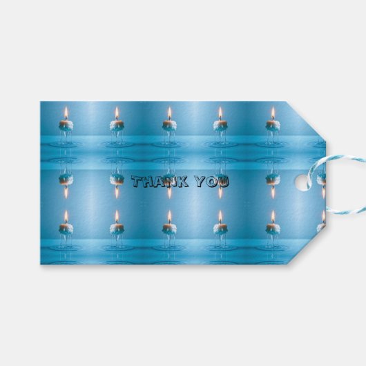 Elegante schwebende Kerze Geschenkanhänger (Vorderseite (Horizontal))