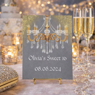 ELEGANTE SCHWEET 16 GEBURTSTAGLICHE EINLADUNG