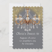 ELEGANTE SCHWEET 16 GEBURTSTAGLICHE EINLADUNG (Vorderseite)