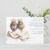 Elegante Schwestertage Einladung - Pastel Art (Stehend Vorderseite)