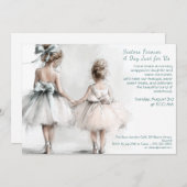 Elegante Schwestertage Einladung - Pastel Art (Vorne/Hinten)