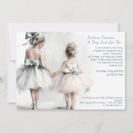Elegante Schwestertage Einladung - Pastel Art