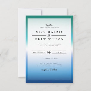 Elegante schwule Hochzeit mit Pride-Motto Einladung