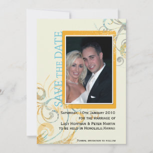 Elegante Schwünge -Save the Date-Karten Save The Date