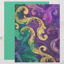 Elegante Schwünge und Schnörkel Scrapbook Papier