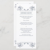 Elegante Sconce-Empfang-Rackkarte Menükarte (Vorne/Hinten)