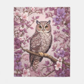 Elegante Scops Lila Blüte Fleecedecke (Vorderseite)