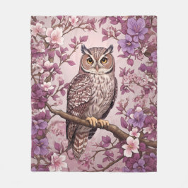 Elegante Scops Lila Blüte Fleecedecke