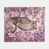 Elegante Scops Lila Blüte Fleecedecke (Vorderseite (Horizontal))