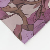Elegante Scops Lila Blüte Fleecedecke (Ecke)