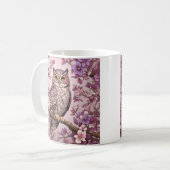 Elegante Scops Lila Blüte Kaffeetasse (Vorderseite Links)