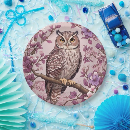 Elegante Scops Lila Blüte Pappteller (Party)