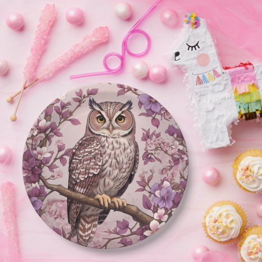 Elegante Scops Lila Blüte Pappteller (Party)