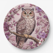 Elegante Scops Lila Blüte Pappteller (Vorderseite)